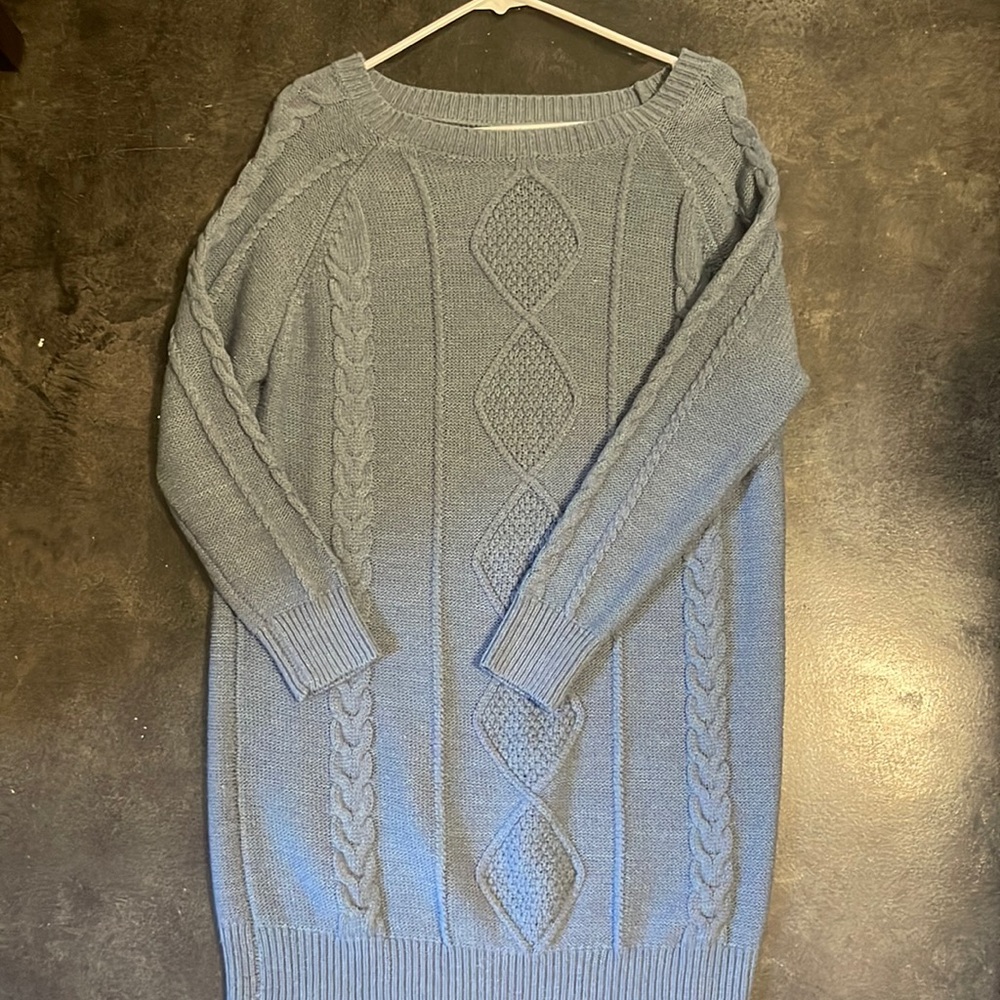 S/M blue sweater dress